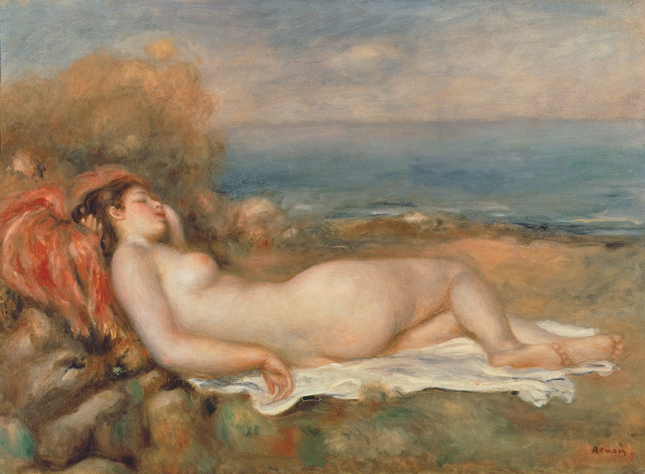 O nu na grama de Pierre Auguste Renoir