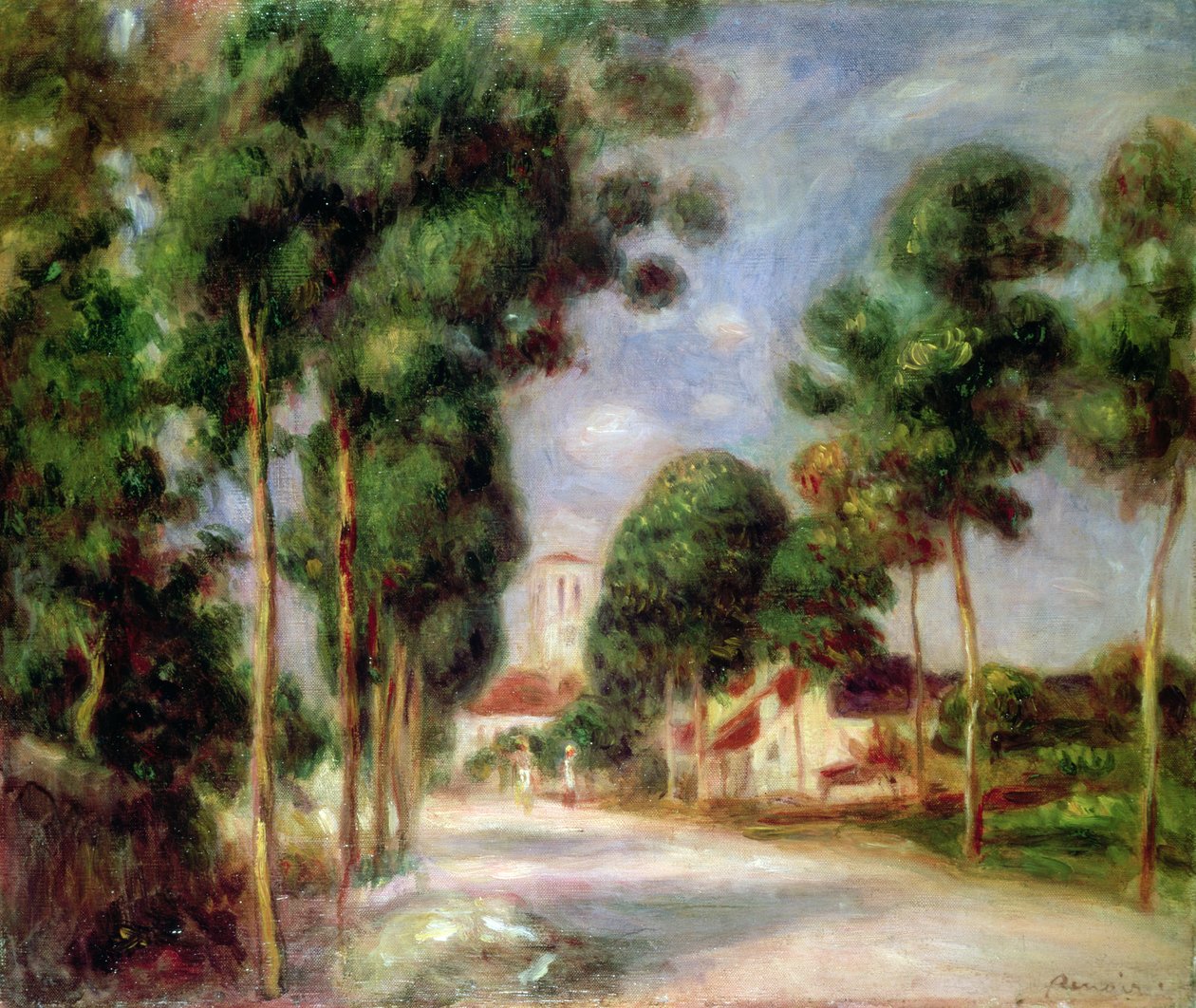 A estrada para Essoyes, 1901 de Pierre Auguste Renoir