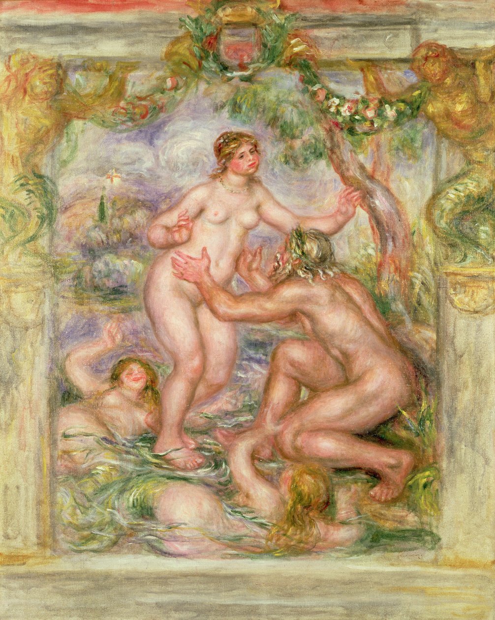 O Saône fluindo para os Braços do Ródano, 1915 de Pierre Auguste Renoir