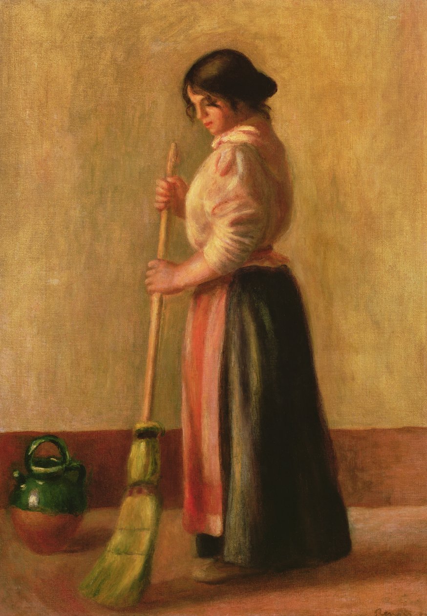 A vassoura, 1889 de Pierre Auguste Renoir