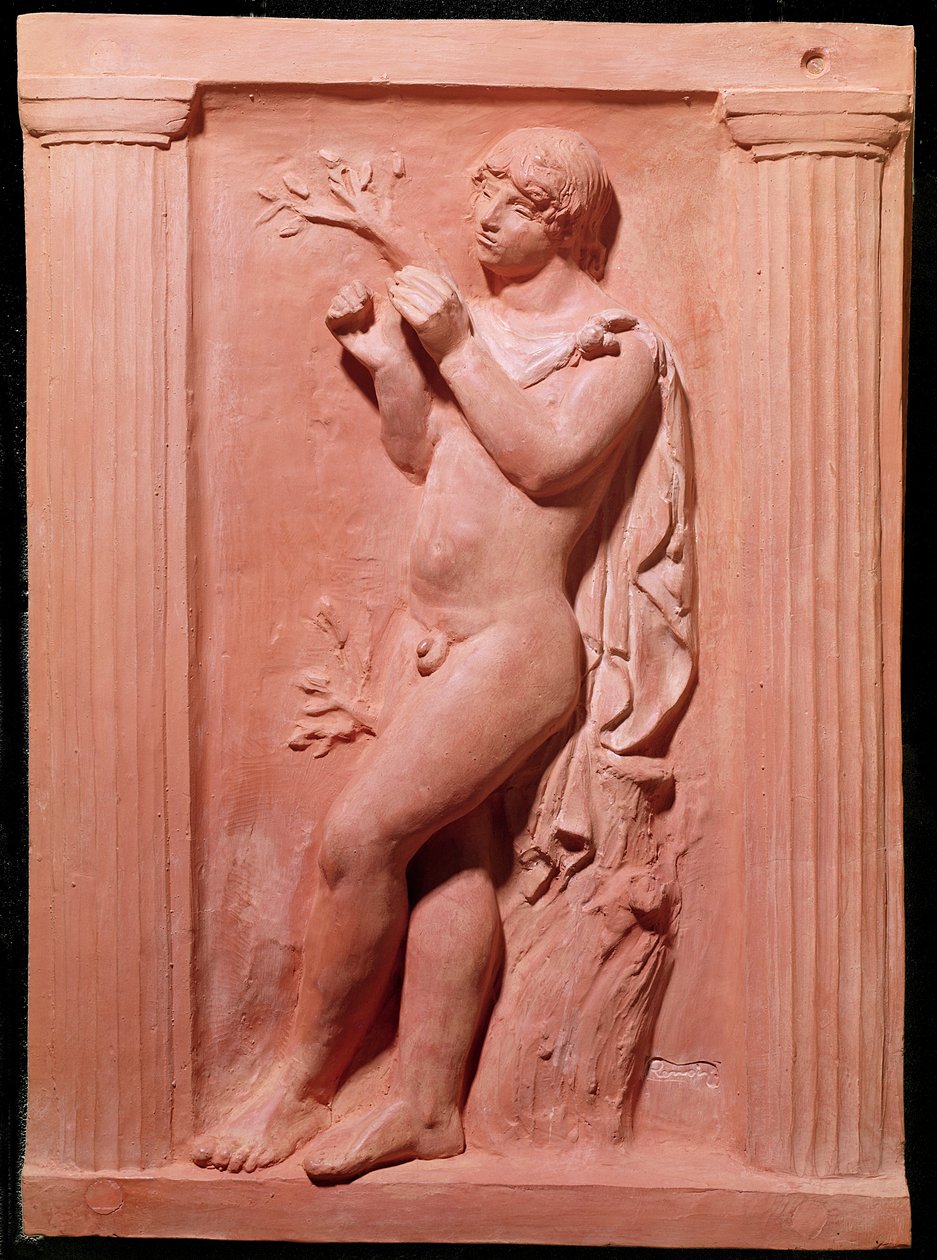 O flautista, 1918 (terracota) de Pierre Auguste Renoir
