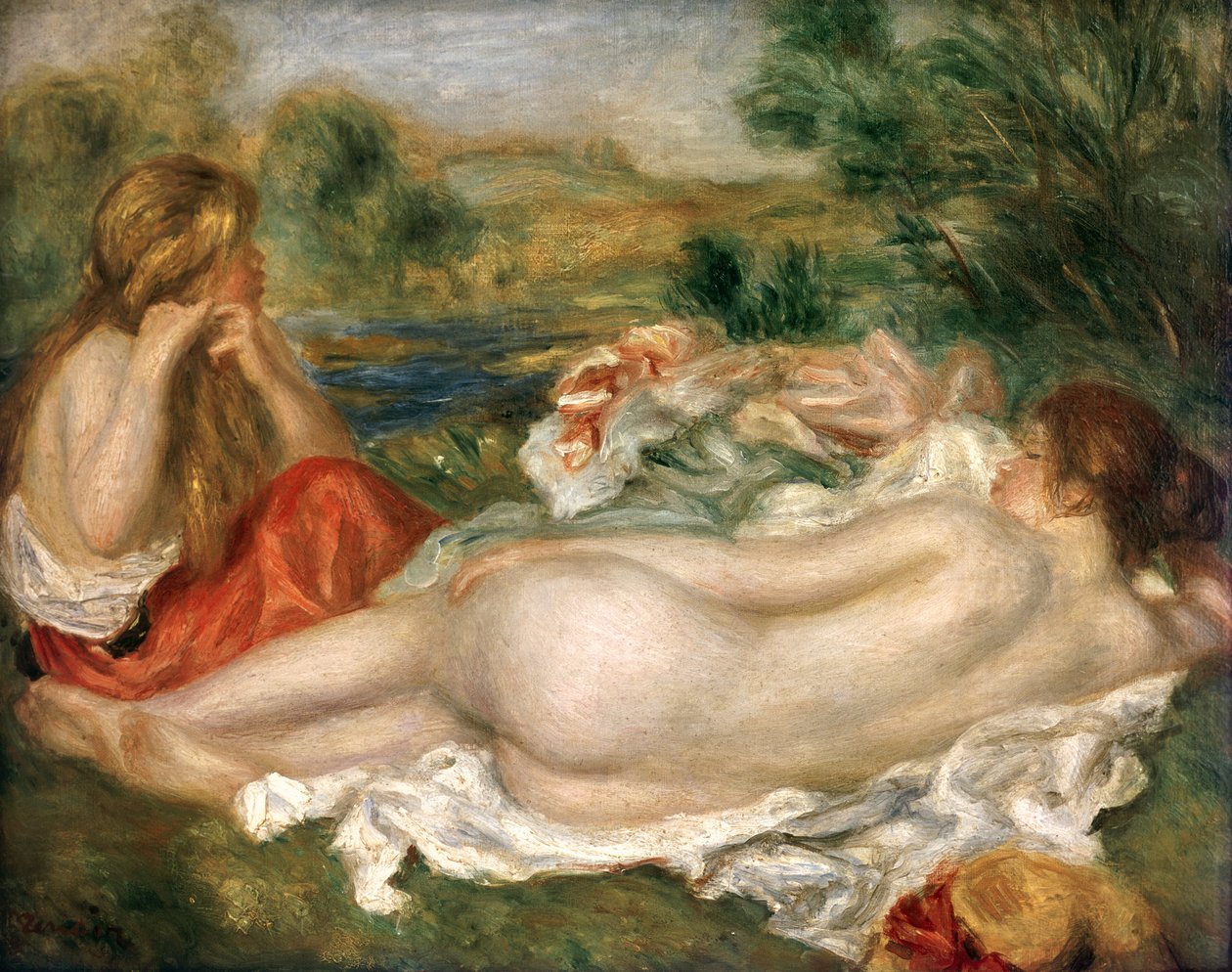 Dois banhistas, 1896 de Pierre Auguste Renoir