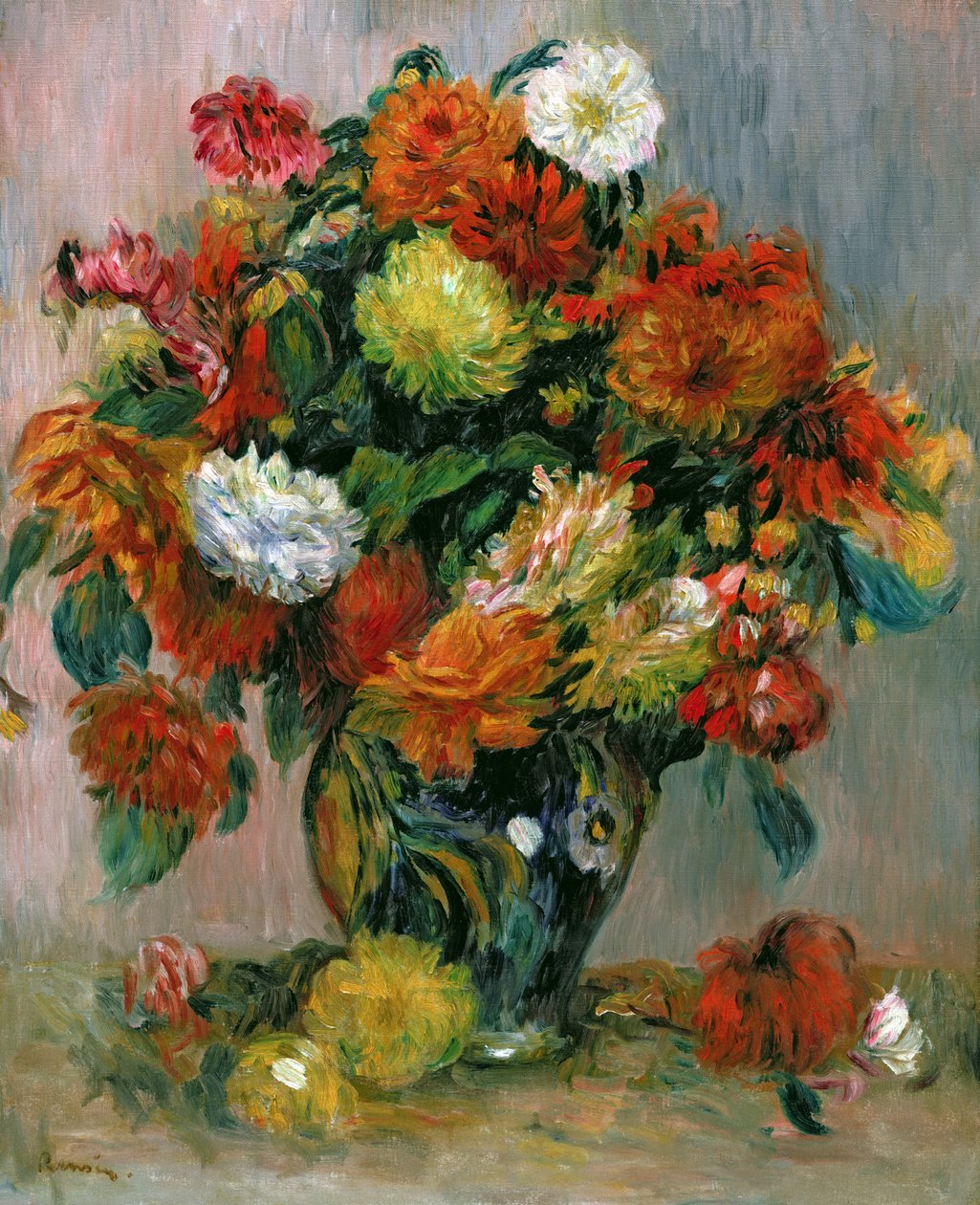 Vaso de Flores, c.1884 de Pierre Auguste Renoir