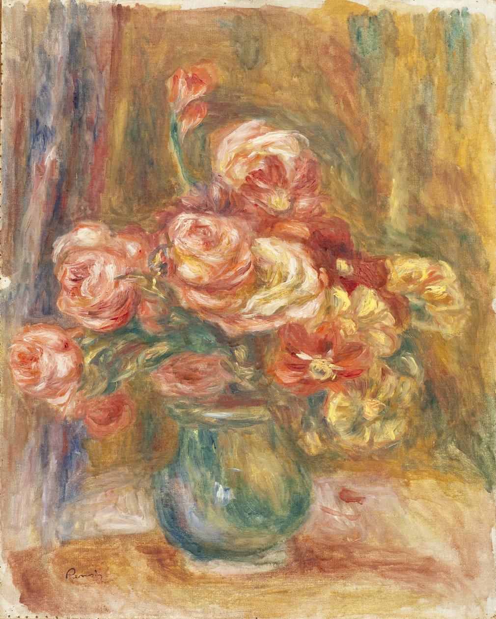 Jarra de Rosas, 1890-1900 de Pierre Auguste Renoir