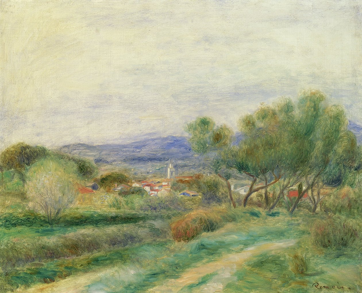 Vista, de, la seyne, provence, c.1890 de Pierre Auguste Renoir