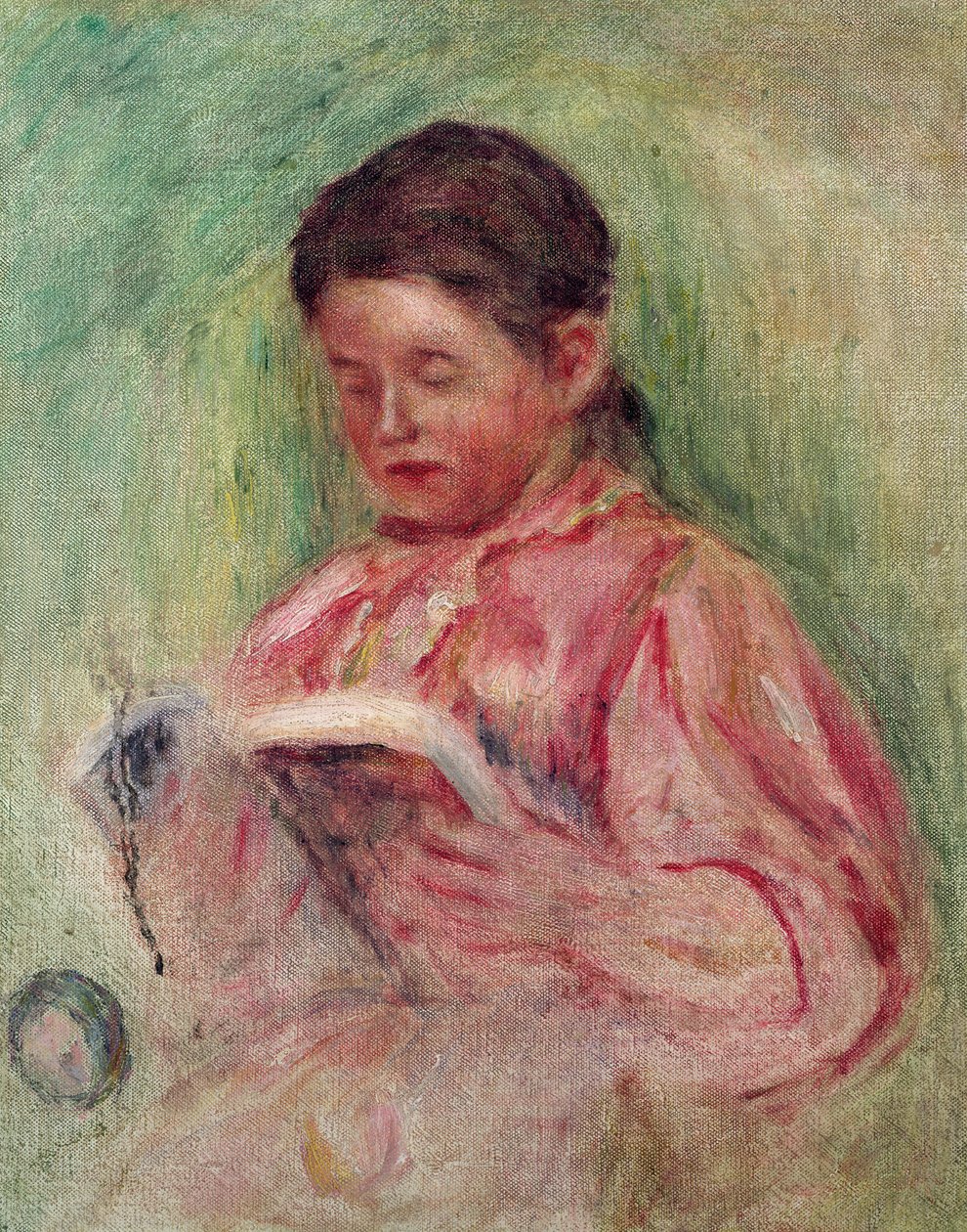 Mulher, leitura de Pierre Auguste Renoir