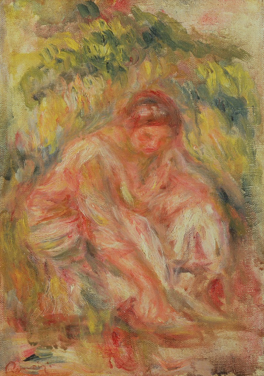 Mulher em repouso na paisagem, 1916 de Pierre Auguste Renoir