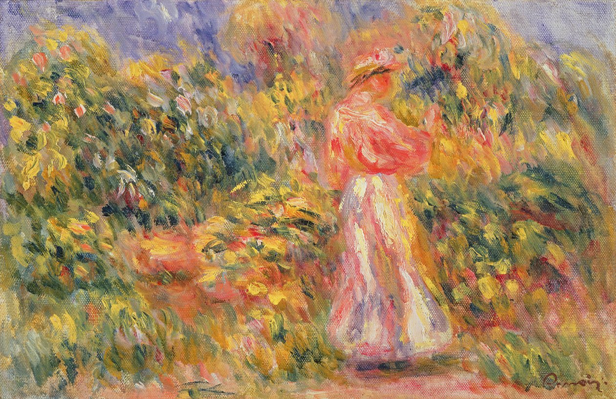Mulher em uma paisagem de 1916 de Pierre Auguste Renoir