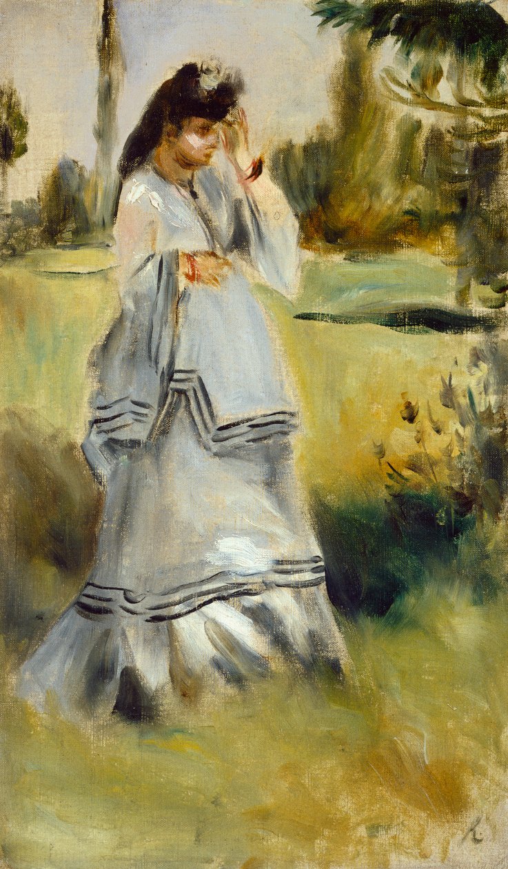 Mulher em um parque, 1866 de Pierre Auguste Renoir