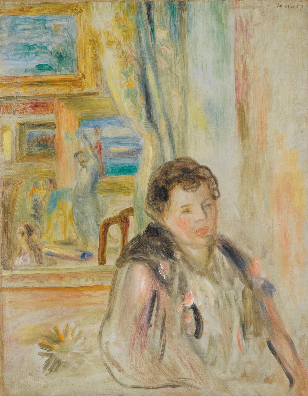 Mulher no interior de Pierre Auguste Renoir