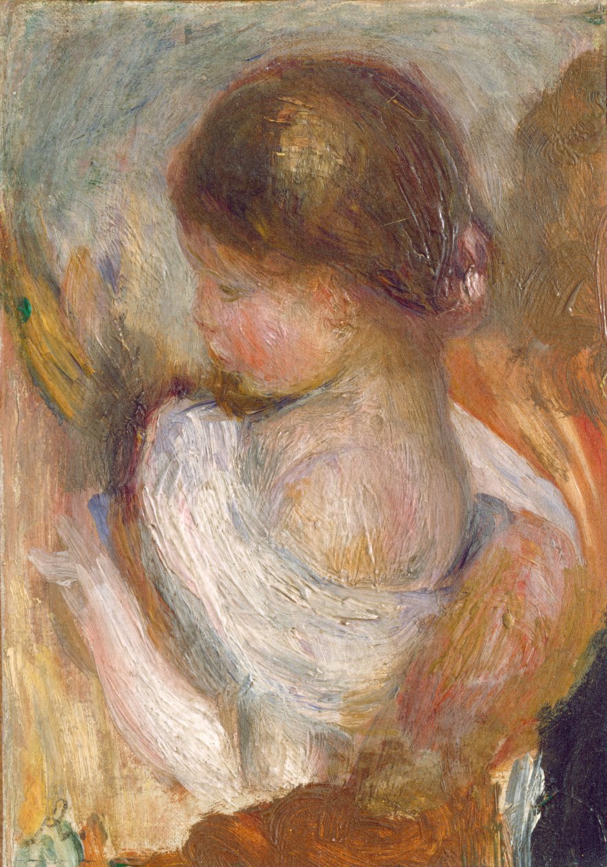 Leitura da rapariga, c.1888 de Pierre Auguste Renoir