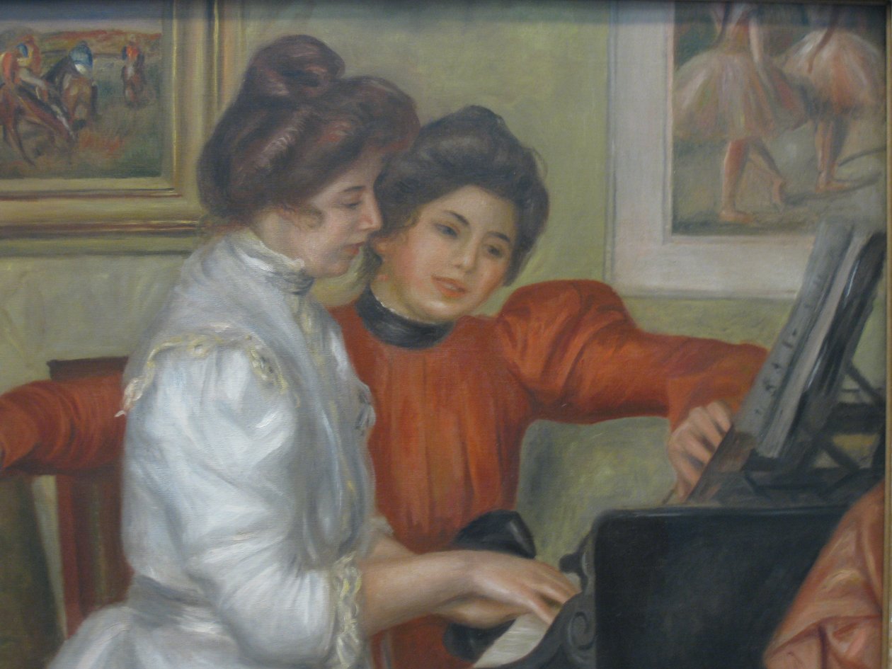Yvonne e Christine Lerolle no piano de Pierre Auguste Renoir