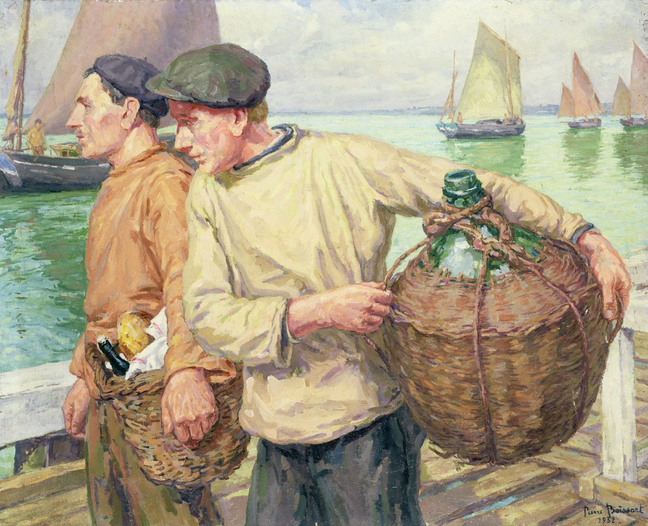 Pescadores bretões, 1932 de Pierre Boissart