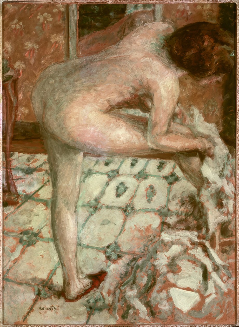 Depois do banho ou do banheiro laranja de Pierre Bonnard