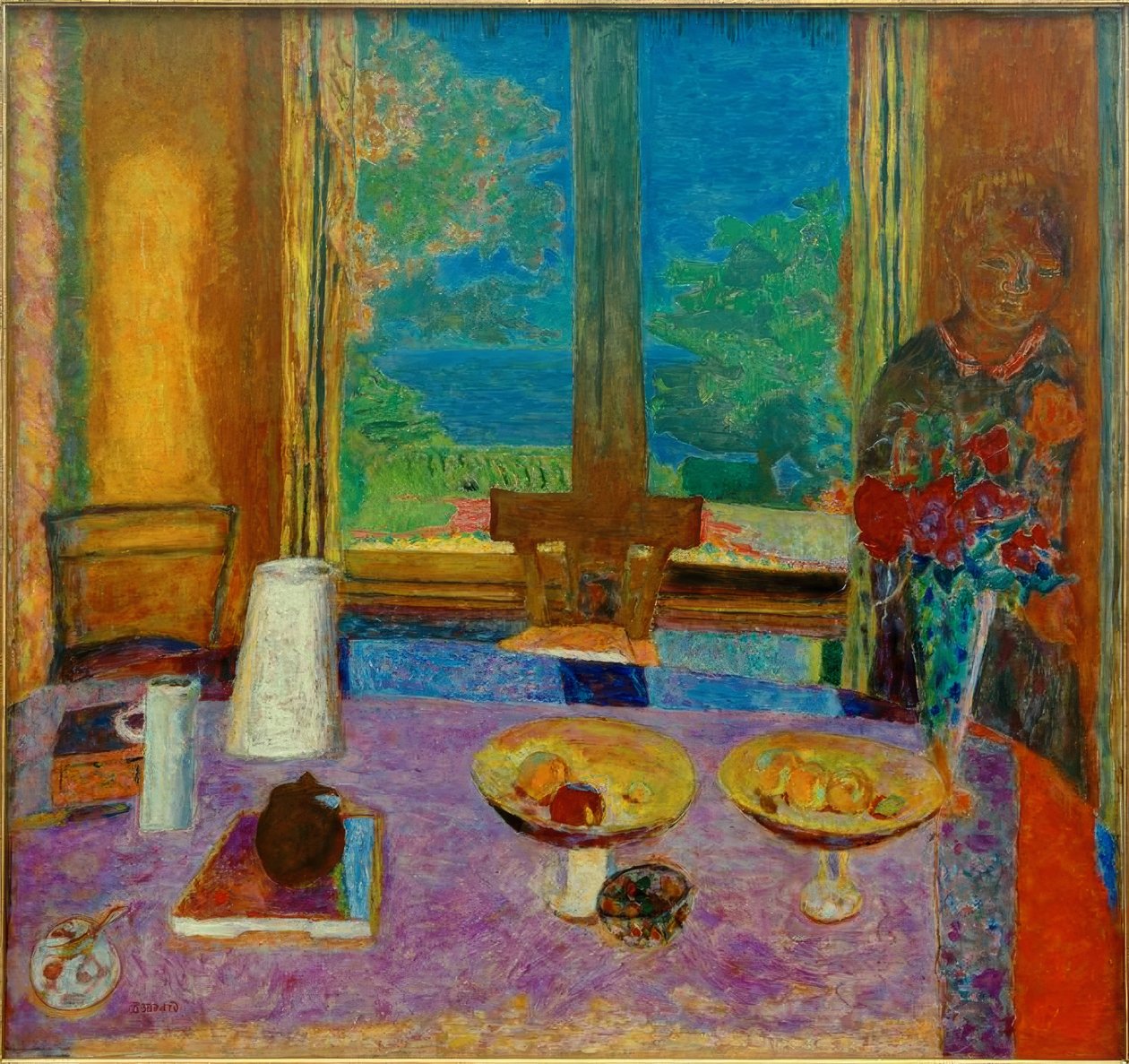 Grande sala de jantar no jardim de Pierre Bonnard