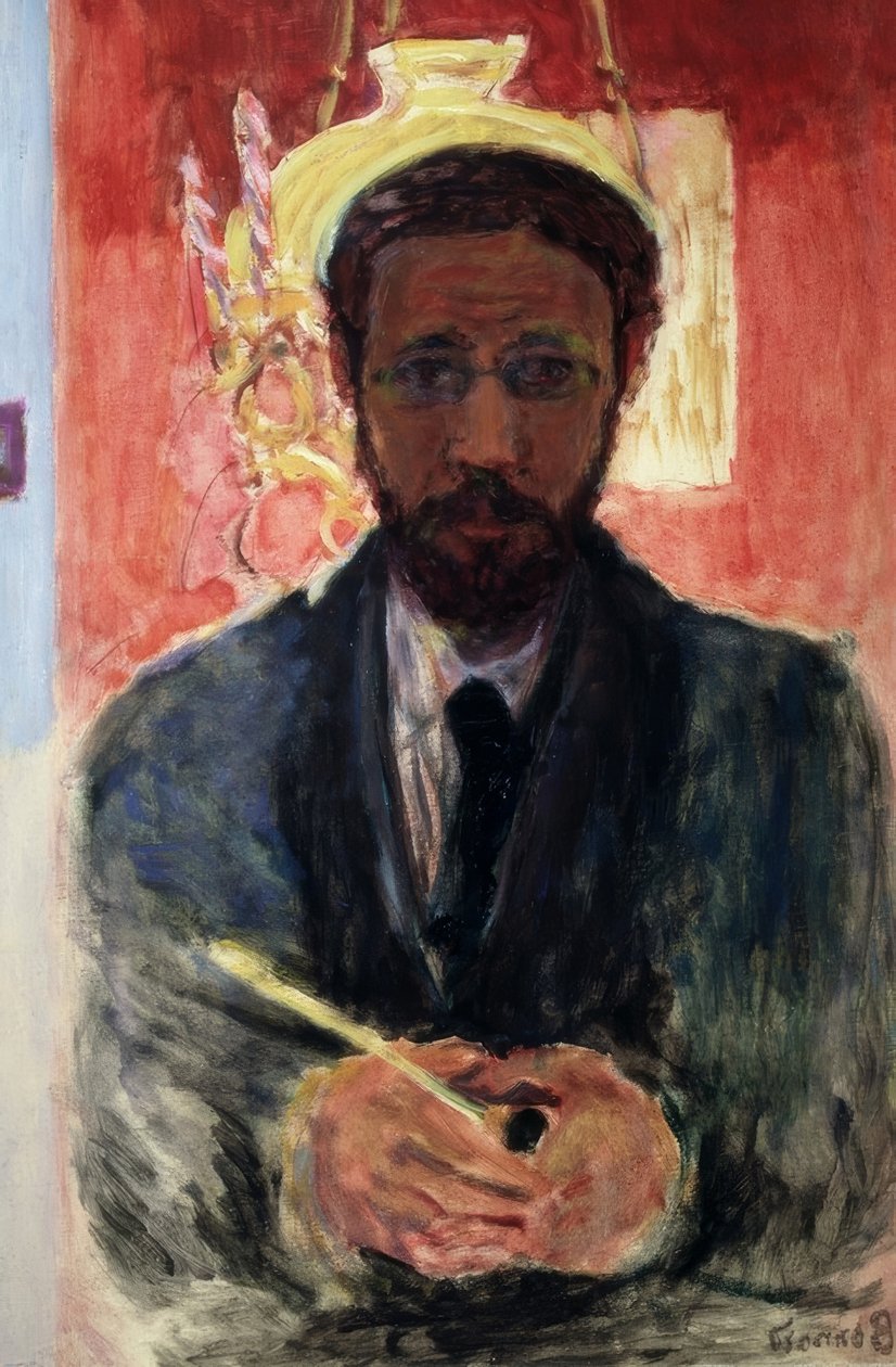 Auto-retrato com tubo de Pierre Bonnard