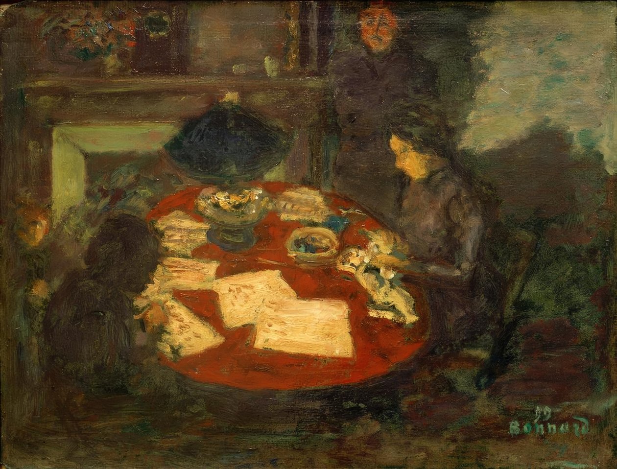 Sob a lâmpada de Pierre Bonnard
