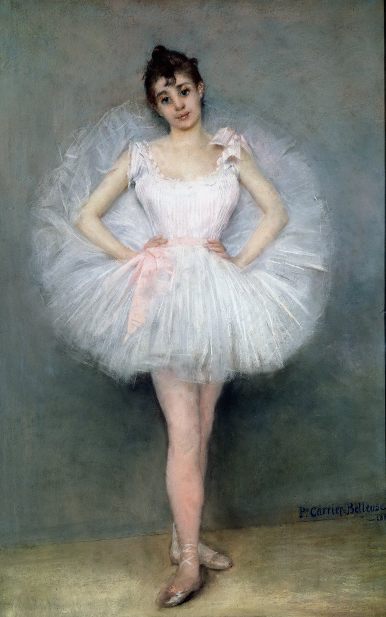 Retrato de uma jovem bailarina de Pierre Carrier Belleuse