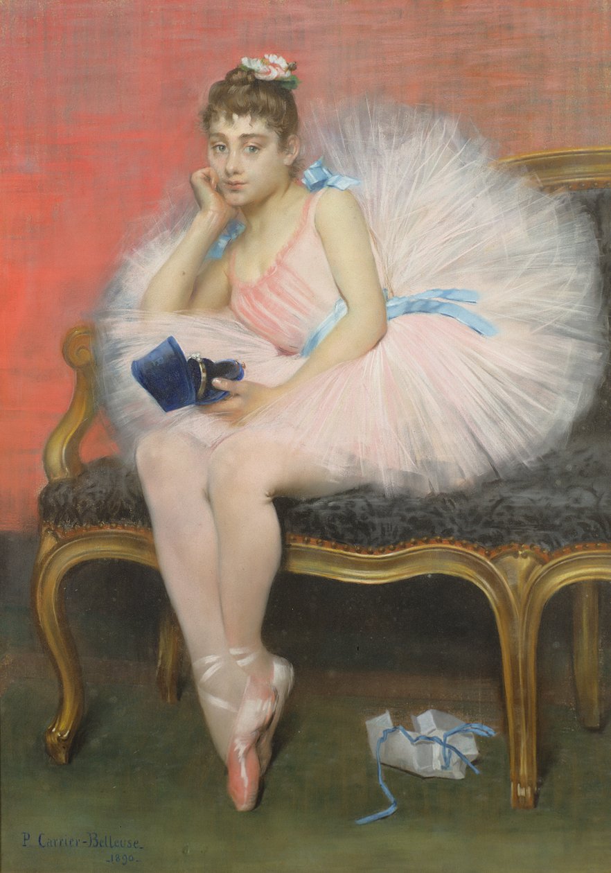 O presente, 1890 (pastel) de Pierre Carrier Belleuse
