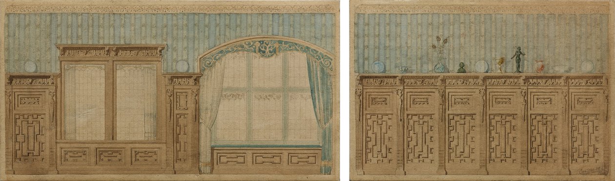Design para dois quartos no Kasteel De Haar de Pierre Cuypers