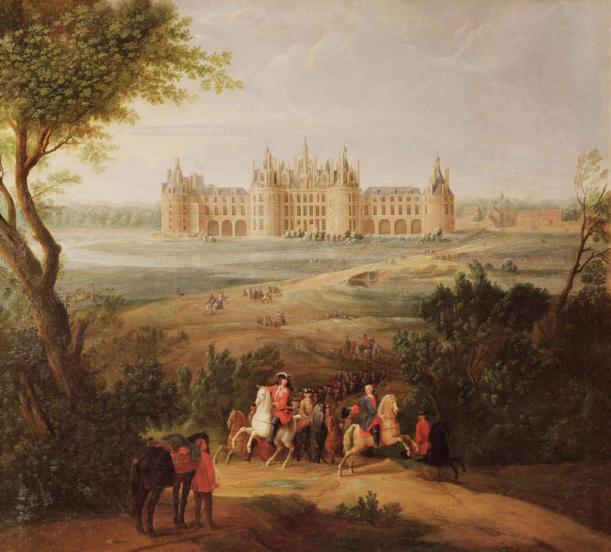 O Castelo de Chambord, 1722 de Pierre Denis Martin