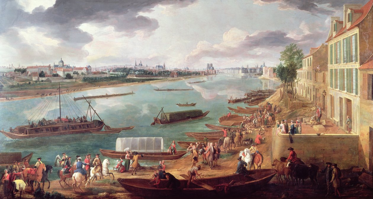 Vista de Paris do Quai de la Rapee (ver também 231147 e 365071) de Pierre Denis Martin