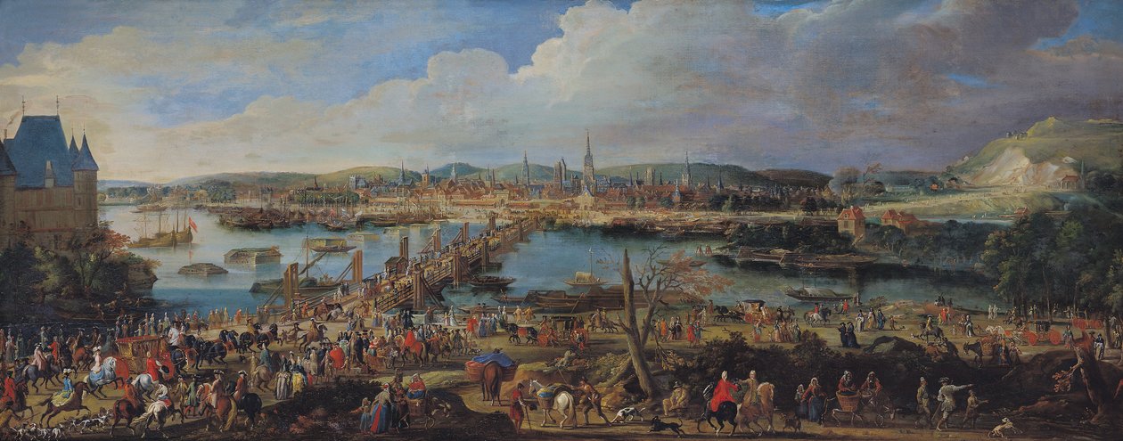 Vista de Rouen de Saint-Sever, c.1715-20 de Pierre Denis Martin
