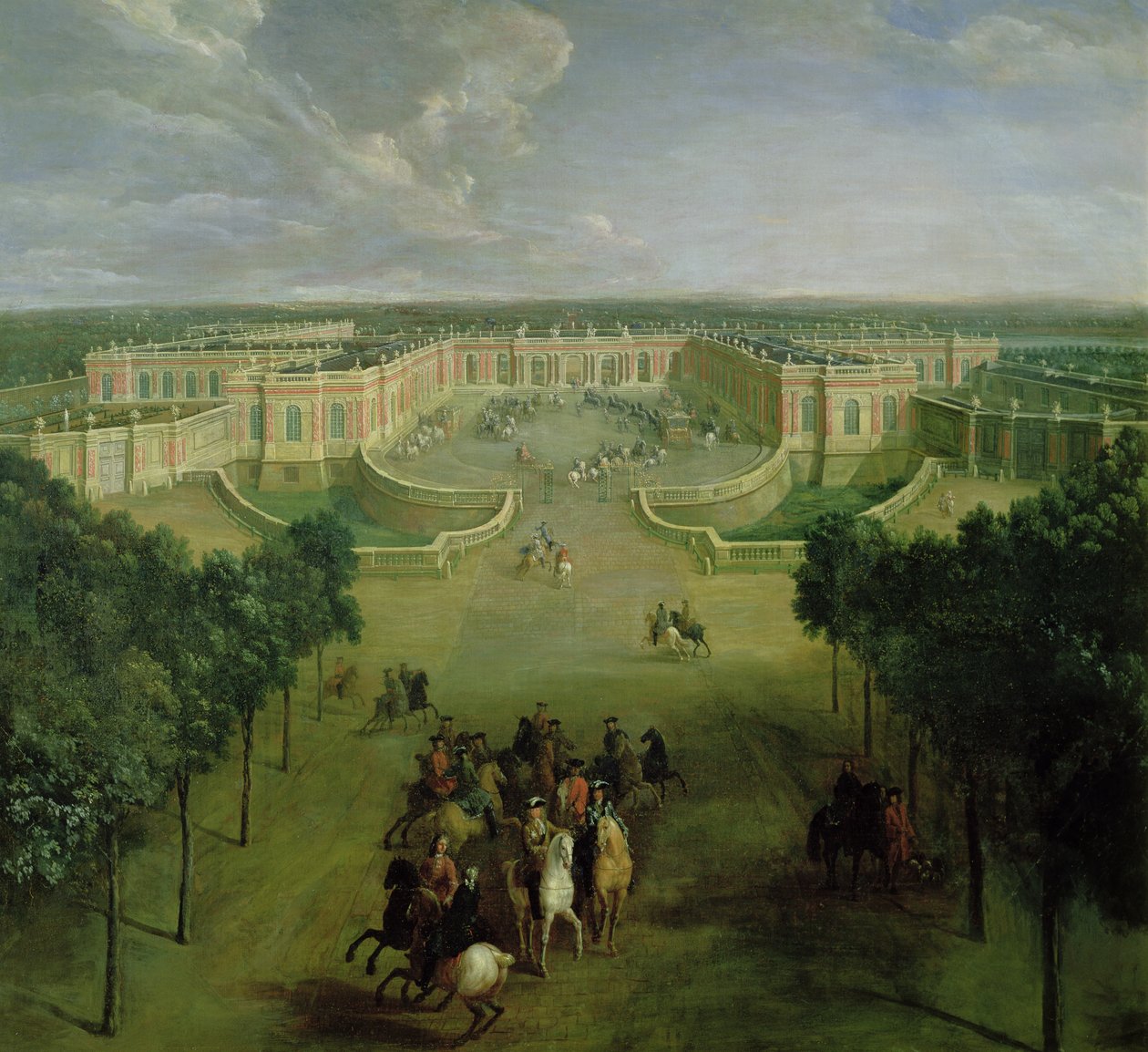 Vista do Grand Trianon, 1722 de Pierre Denis Martin