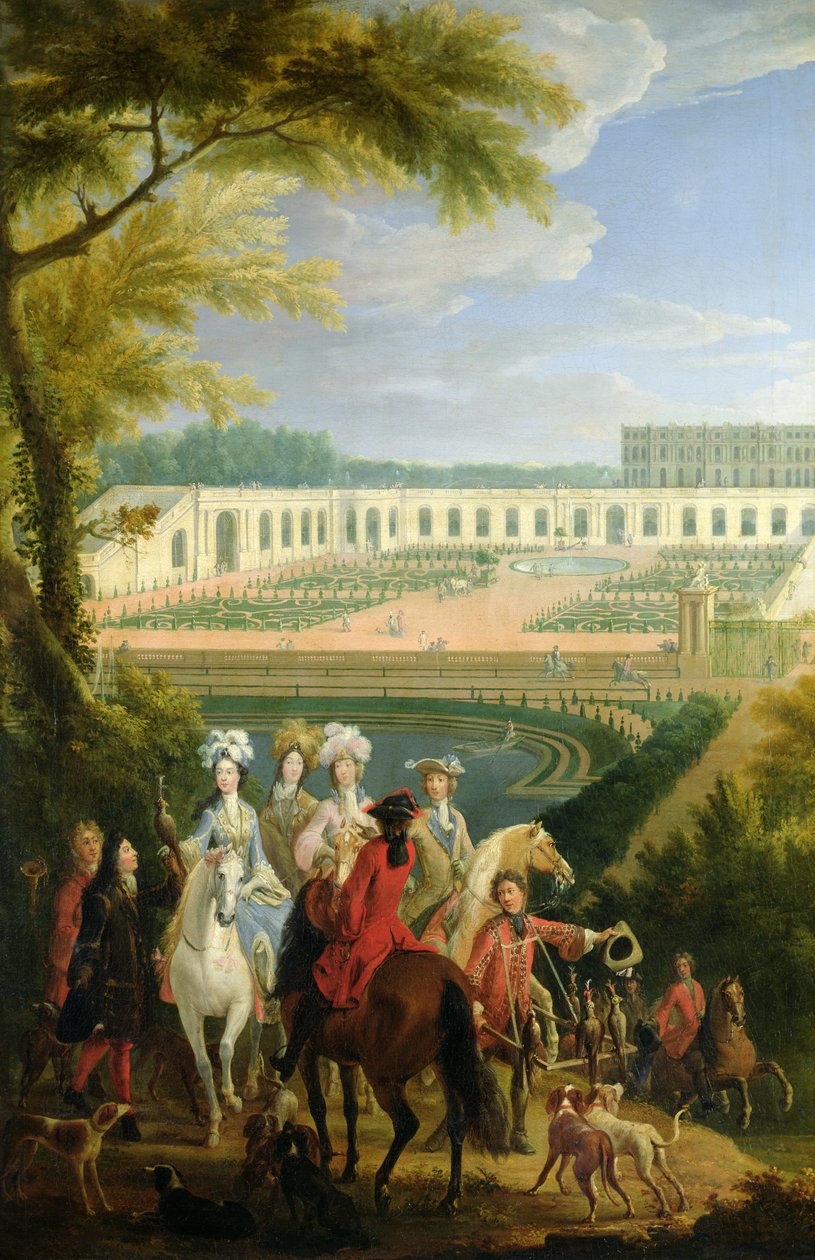 Vista da Orangerie em Versalhes, depois de 1697 de Pierre Denis Martin
