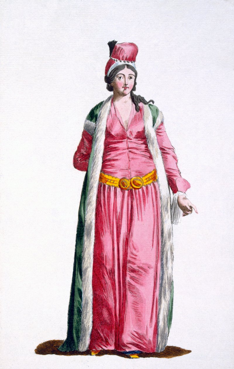 Uma nobre de Esmirna na Turquia, 1780 de Pierre Duflos