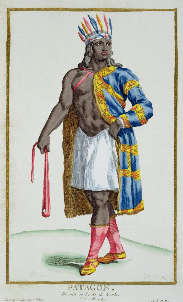Um homem da Patagônia, 1780 de Pierre Duflos
