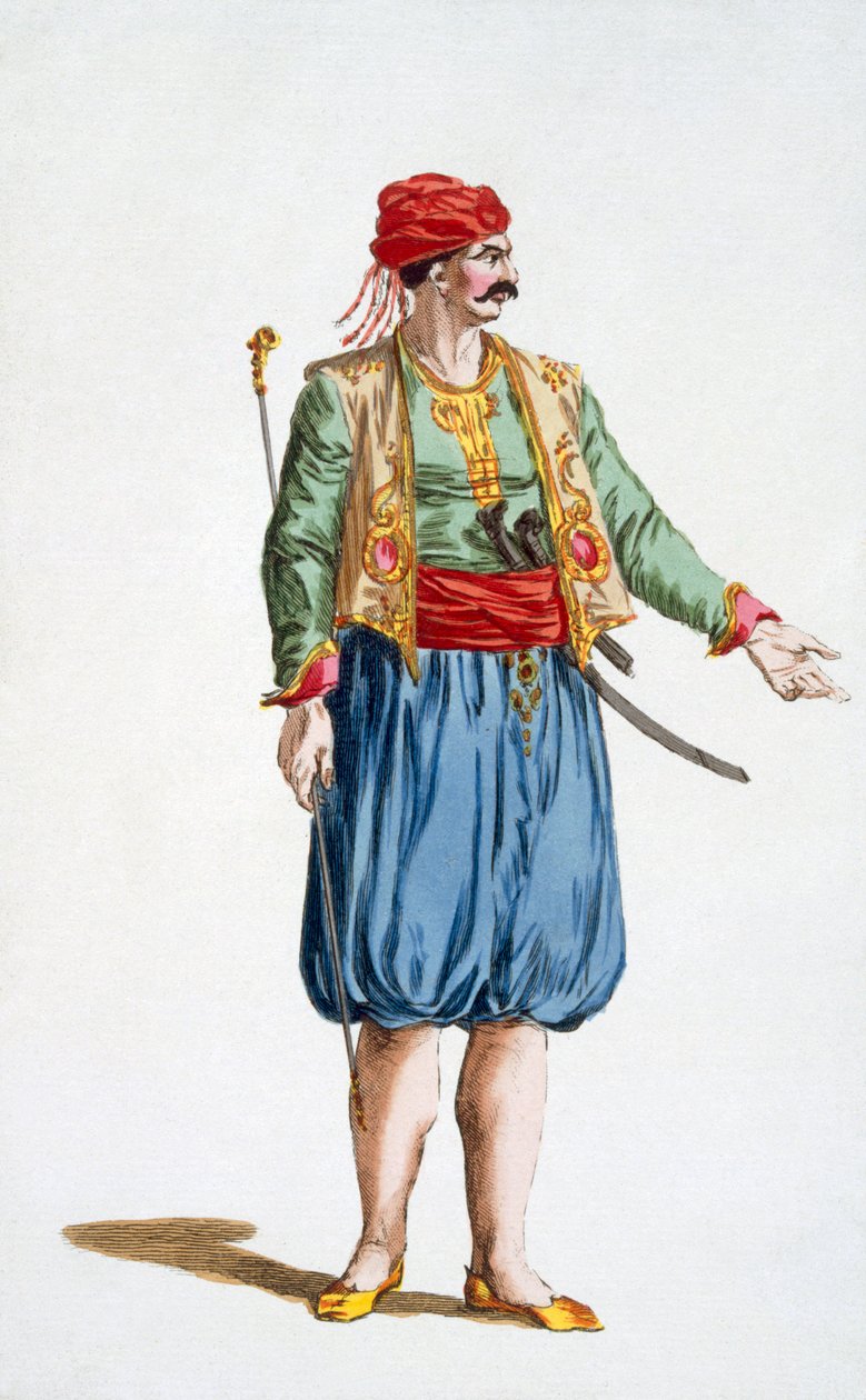 Um soldado da frota turca, 1780 de Pierre Duflos