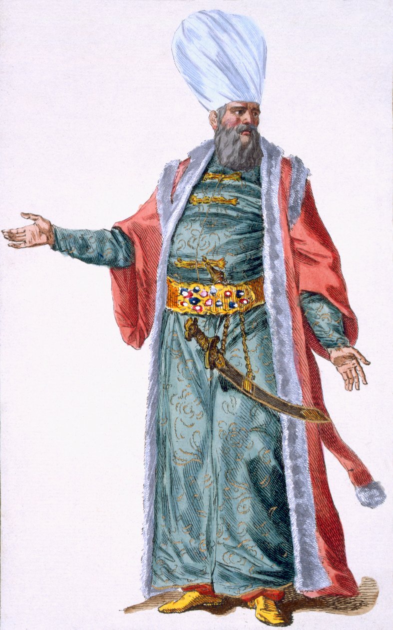 Aga, ou líder dos janízaros, 1780 de Pierre Duflos