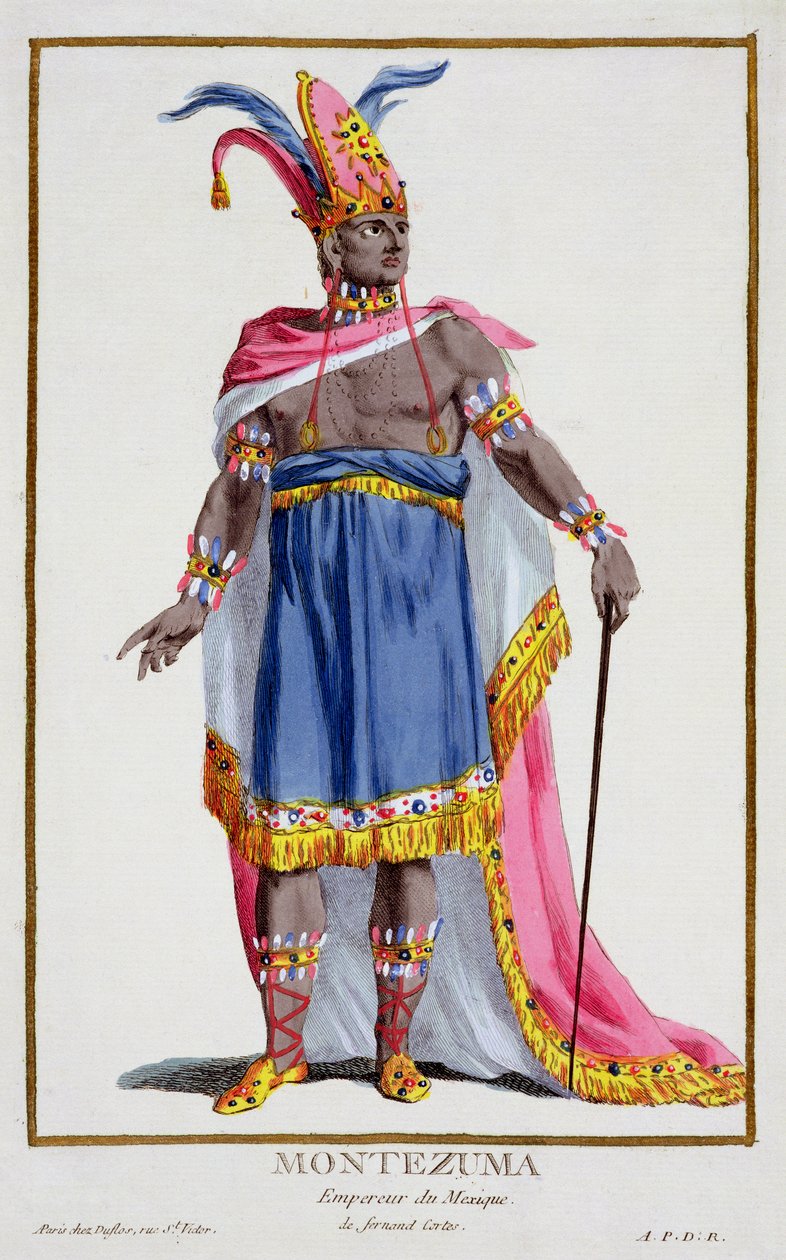 Montezuma, o imperador do México (1466-1520) 1780 de Pierre Duflos
