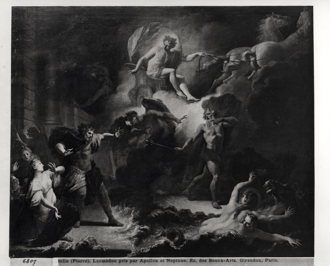 Laemedon punido por Apollo e Poseidon, 1707 de Pierre Dulin