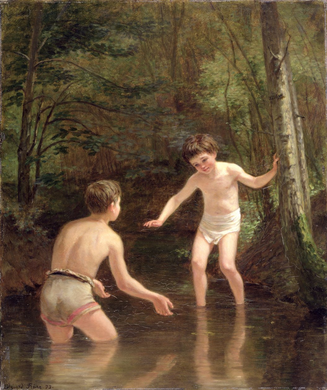 Banhando Meninos, 1873 de Pierre Edouard Frere