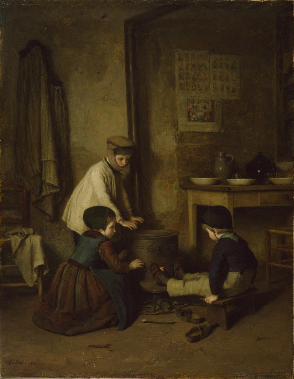O dia frio, 1858 de Pierre Edouard Frere