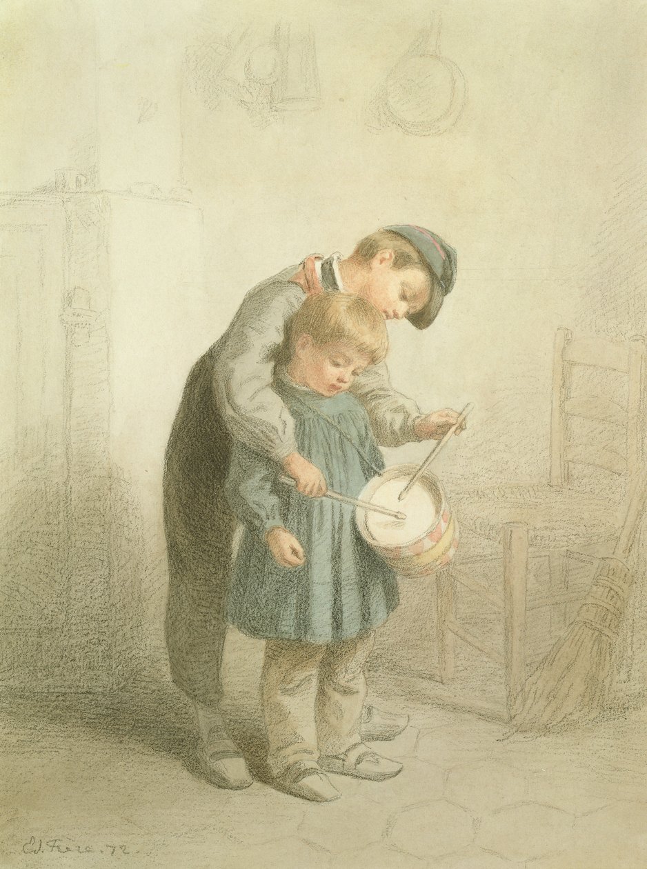 O Pequeno Baterista, 1872 de Pierre Edouard Frere