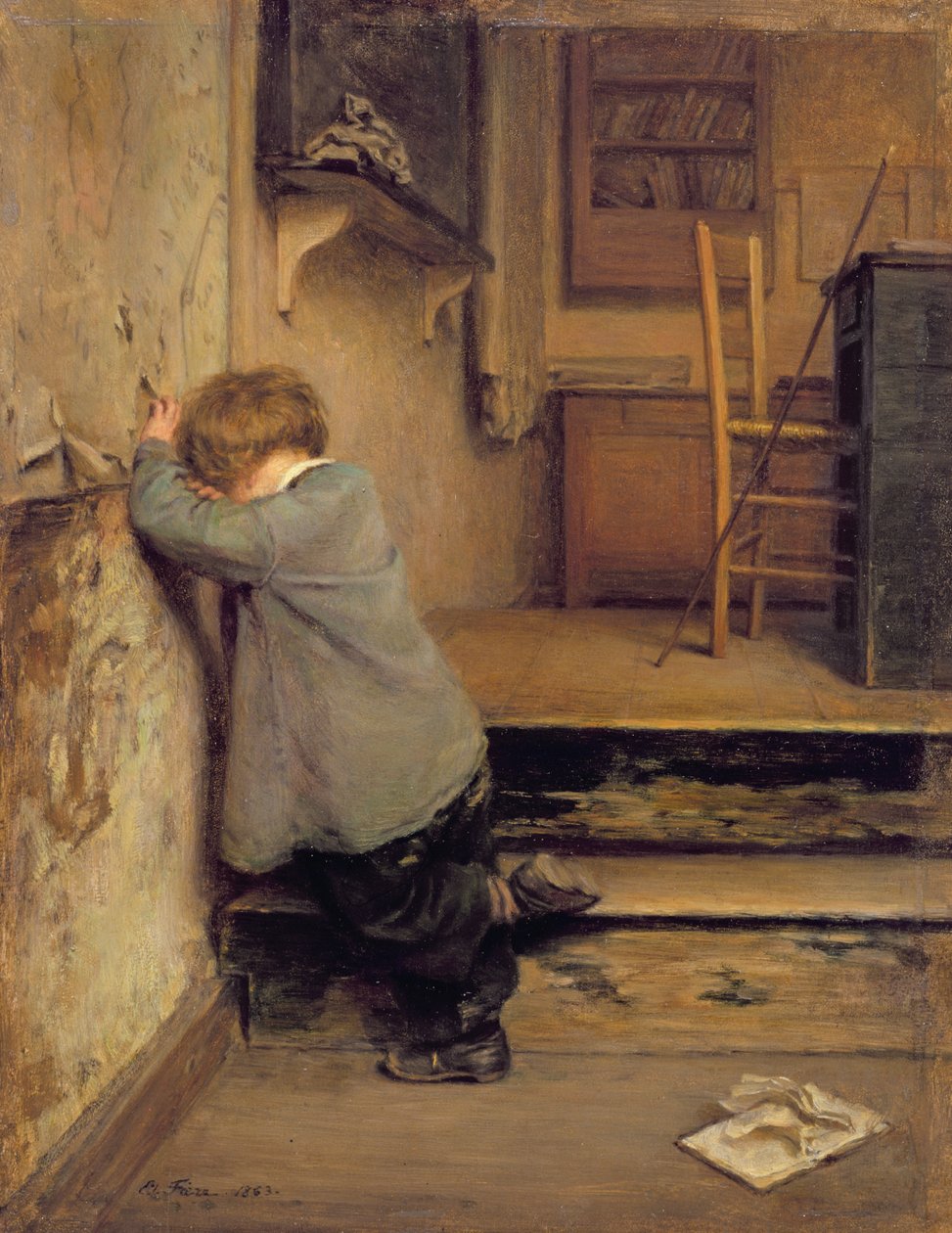 A Repreensão, 1863 de Pierre Edouard Frere