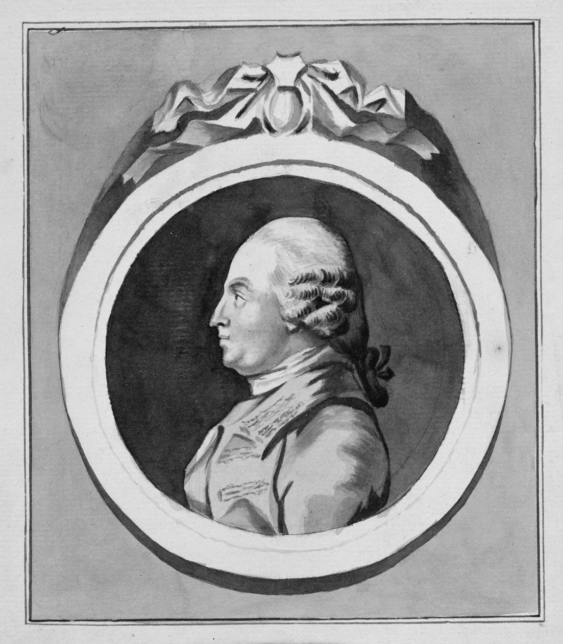 George Stubbs (1724-1806) (lavagem cinza no papel) (veja também 213890) de Pierre Etienne Falconet