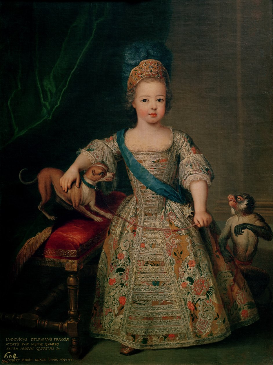 Luís XV (1710-1774) quando criança, 1714 de Pierre Gobert