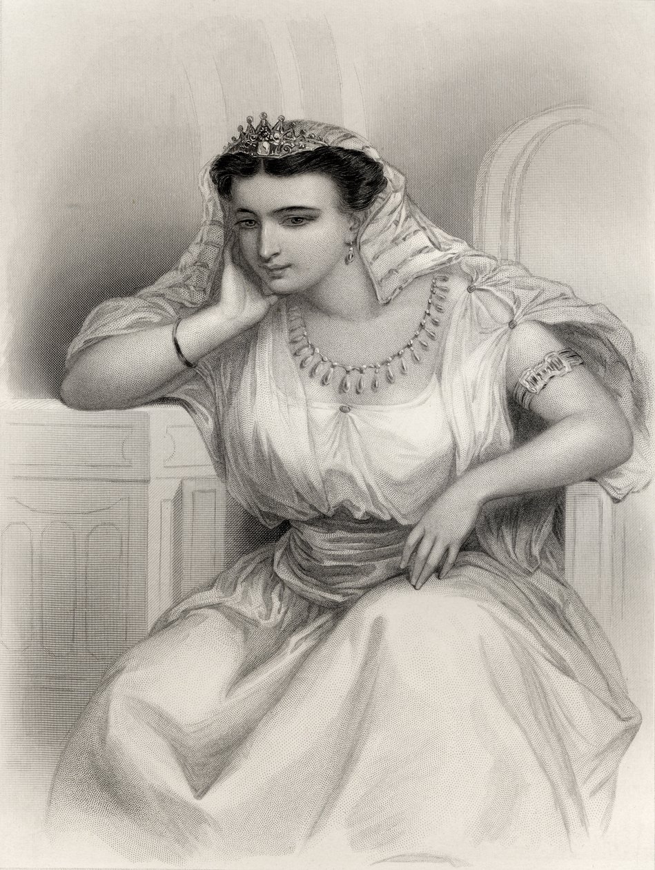 Cleopatra VII (69-30 ac) ilustração de &39;mundo notado mulheres&39; por Mary Cowden Clarke, 1858 de Pierre Gustave Eugene Staal