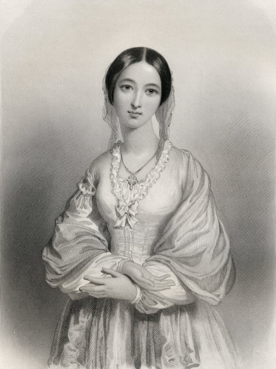 Ilustração de Florence Nightingale (1820-1910) de &39;World noted women&39; por Mary Cowden Clarke, 1858 de Pierre Gustave Eugene Staal
