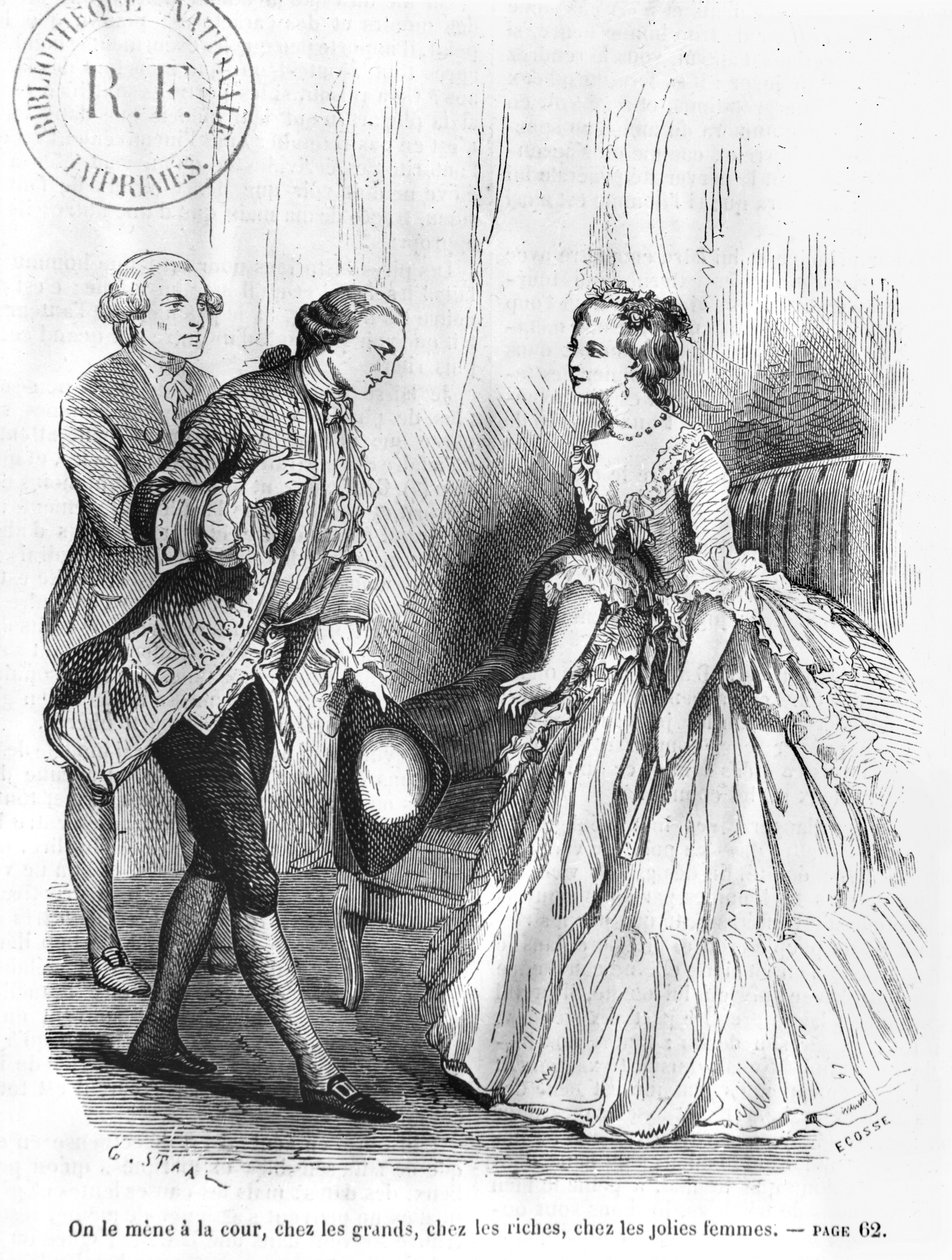 Ilustração de &39;L&39;Emile&39; de Jean-Jacques Rousseau (1712-1778) publicada em 1851 de Pierre Gustave Eugene Staal