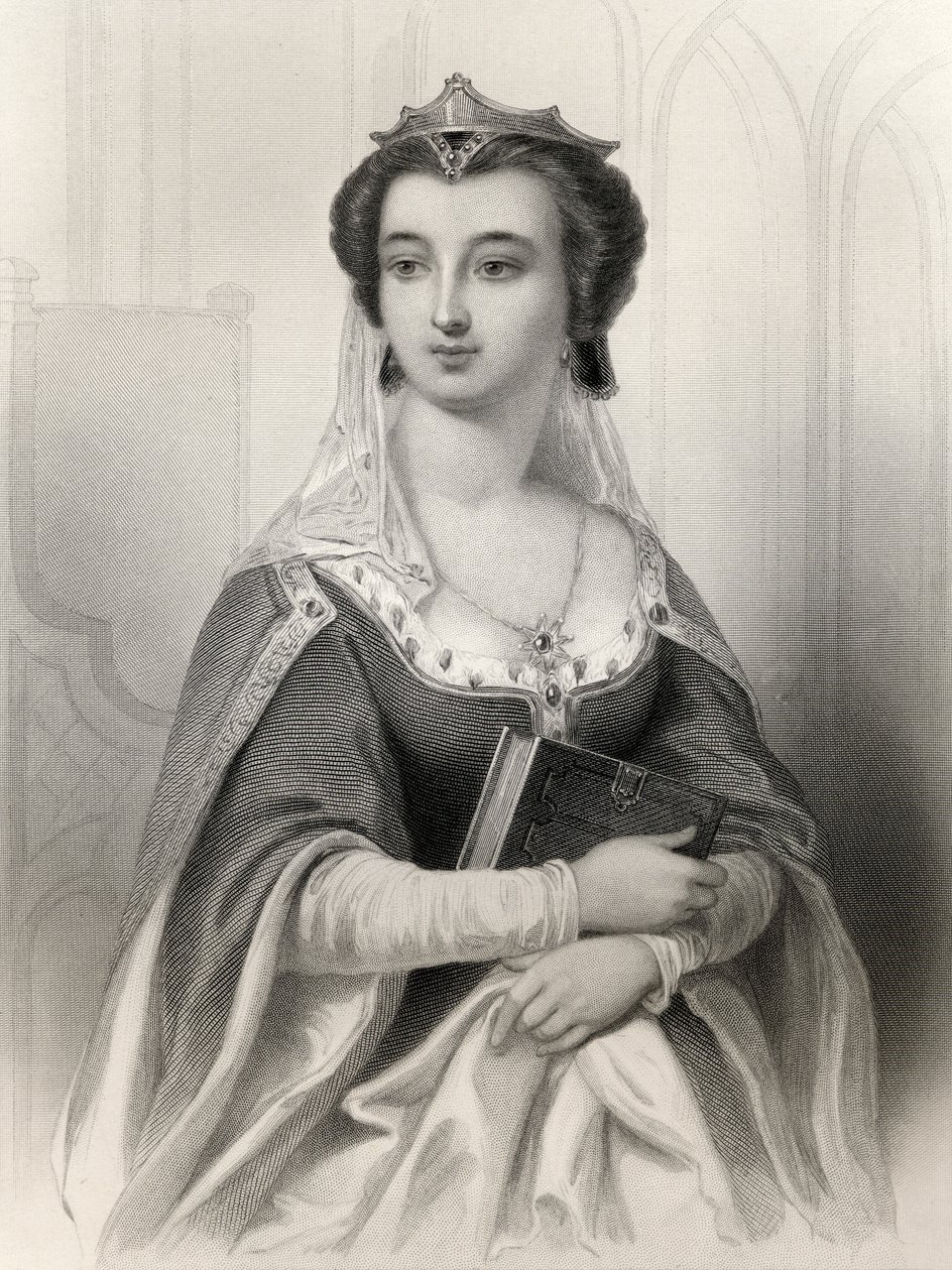 Valentina Visconti (1371-1408) ilustração de &39;mundo mulheres notáveis&39; por Mary Cowden Clarke, 1858 de Pierre Gustave Eugene Staal