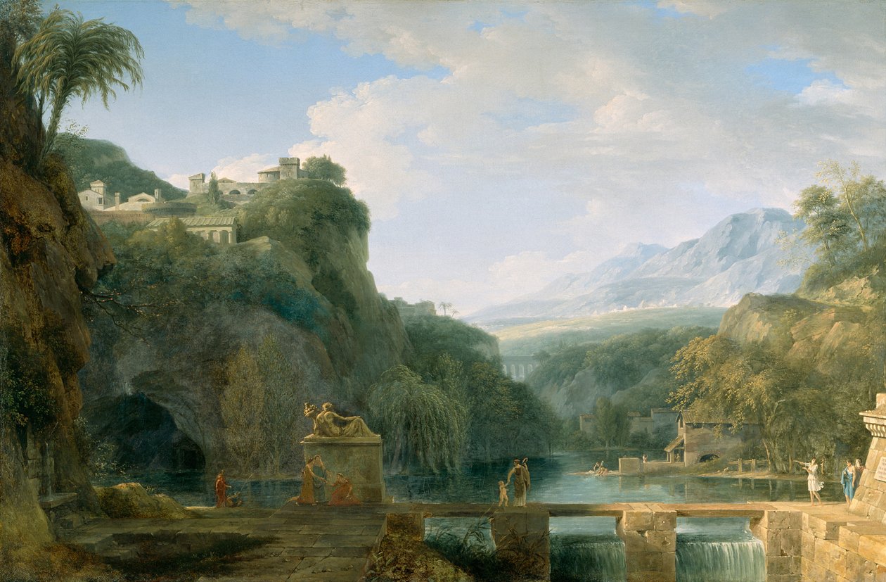 Paisagem da Grécia Antiga, 1786 de Pierre Henri de Valenciennes