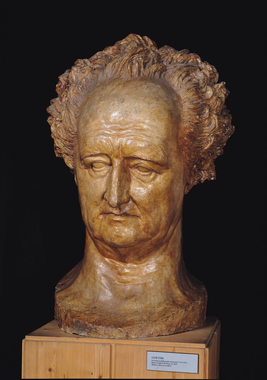 Busto de Johann Wolfgang von Goethe (1749-1832), 1831 (gesso) de Pierre Jean David d