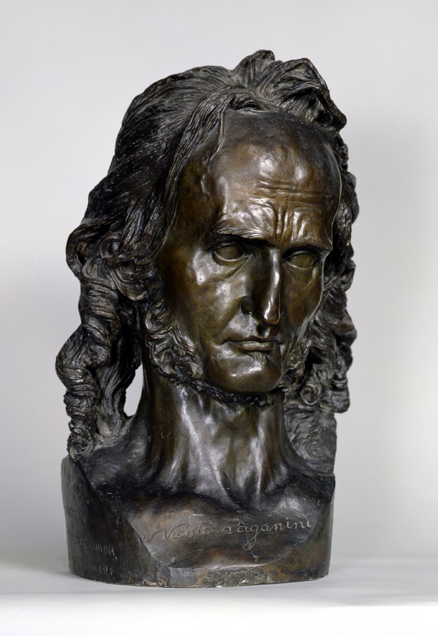 Busto de Nicolo Paganini (1784-1840) 1830 (bronze) de Pierre Jean David d