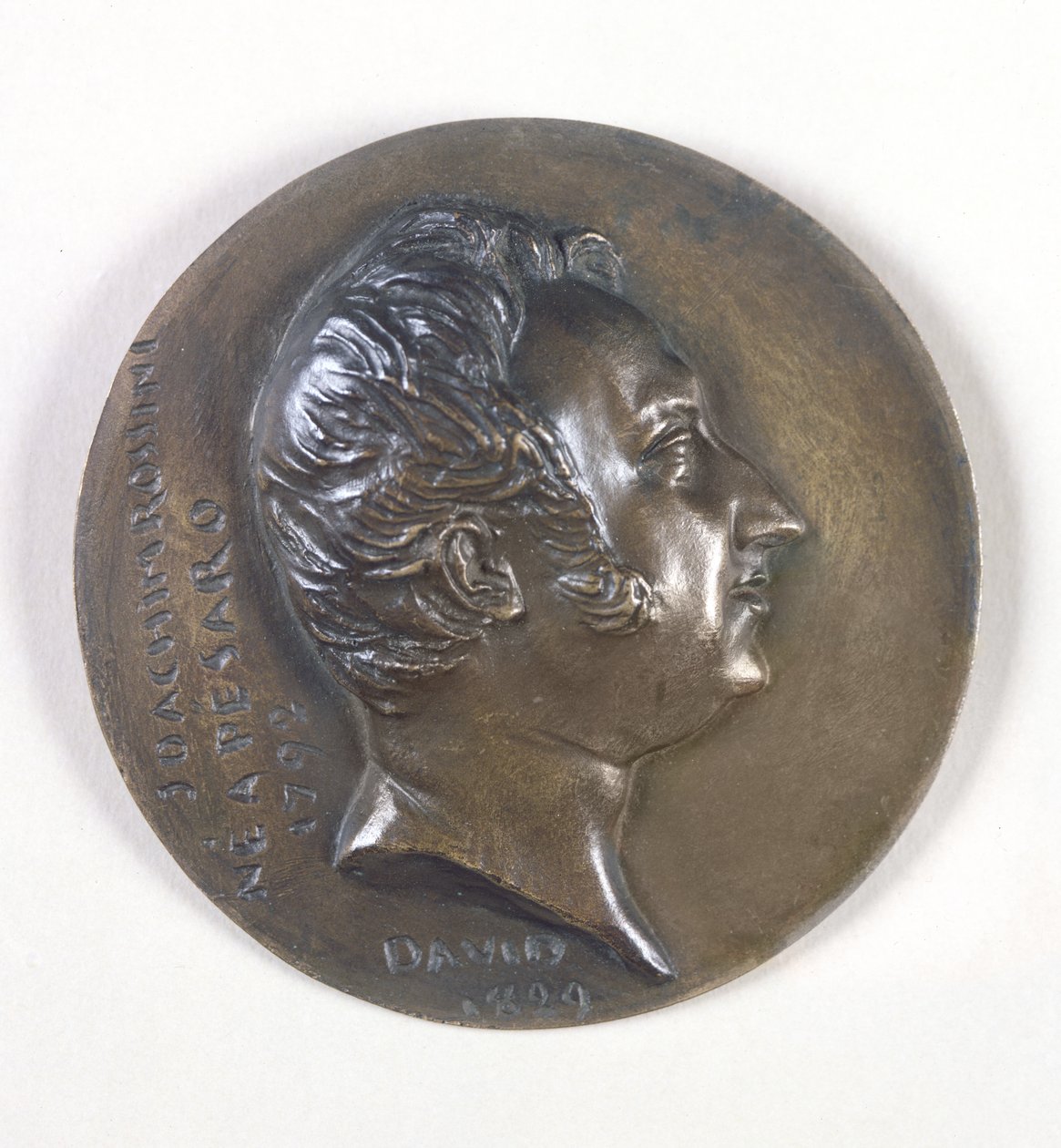 Retrato medalhão de Gioacchino Rossini (1792-1868) 1829 (bronze) de Pierre Jean David d