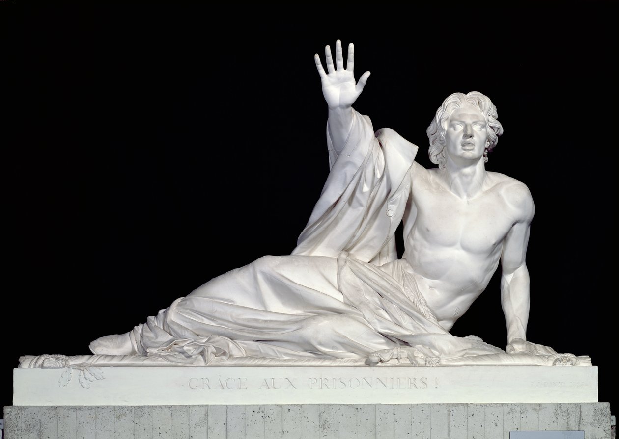 Monumento à memória de Charles-Artus de Bonchamps (1759-93) 1825 (gesso) de Pierre Jean David d